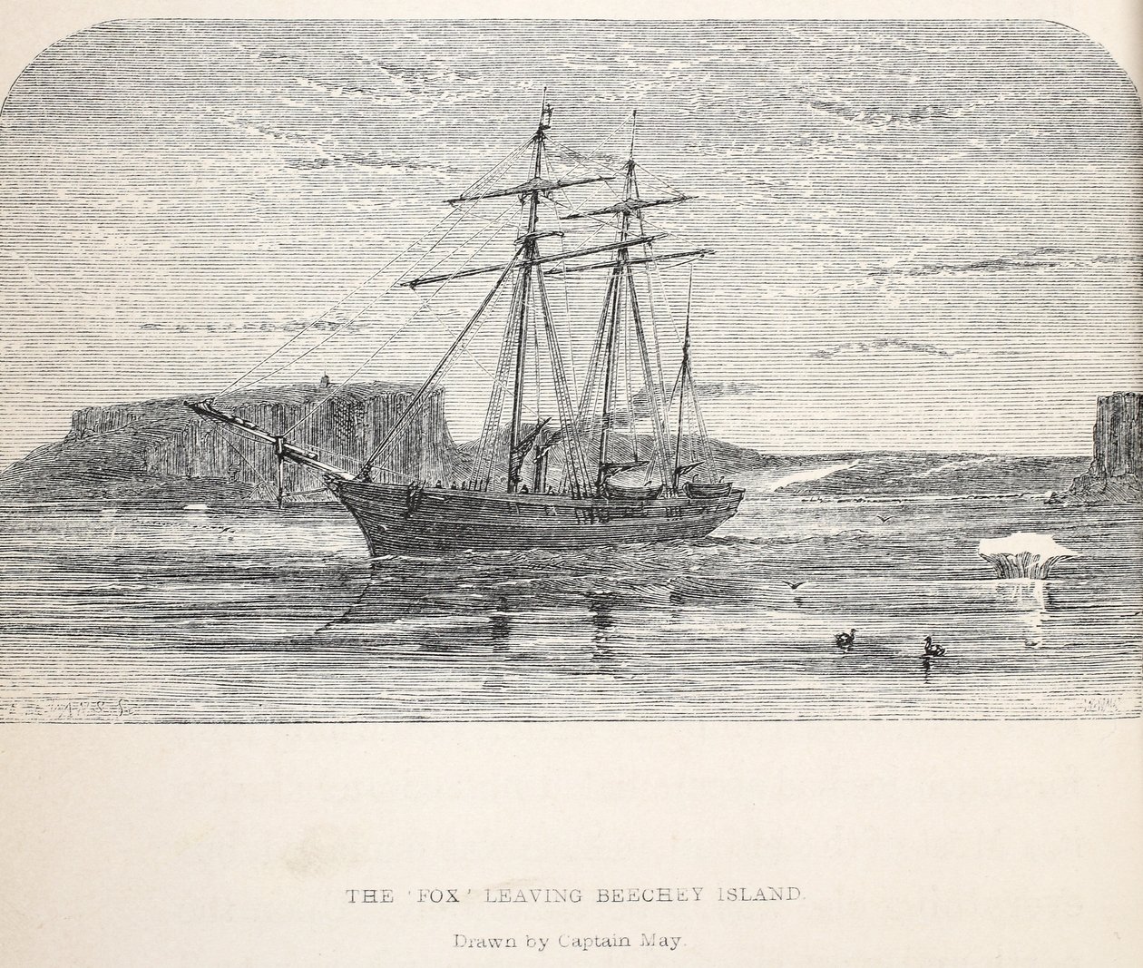 Lis opuszcza wyspę Beachey, 1859 autorstwa Walter William May