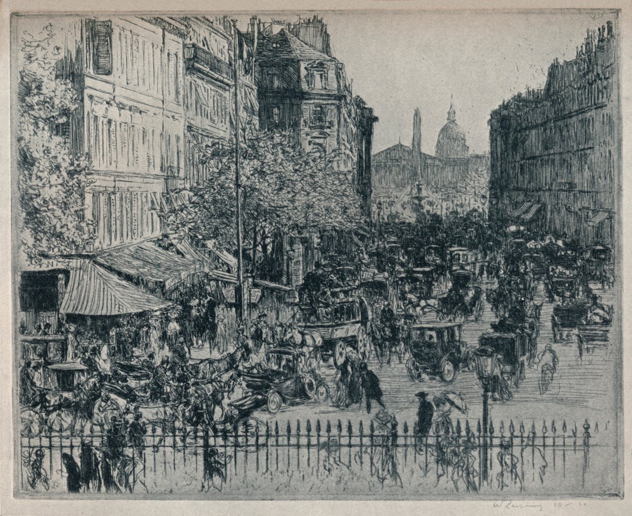 Rue Royale, Paryż, c1913 autorstwa Walter Zeising