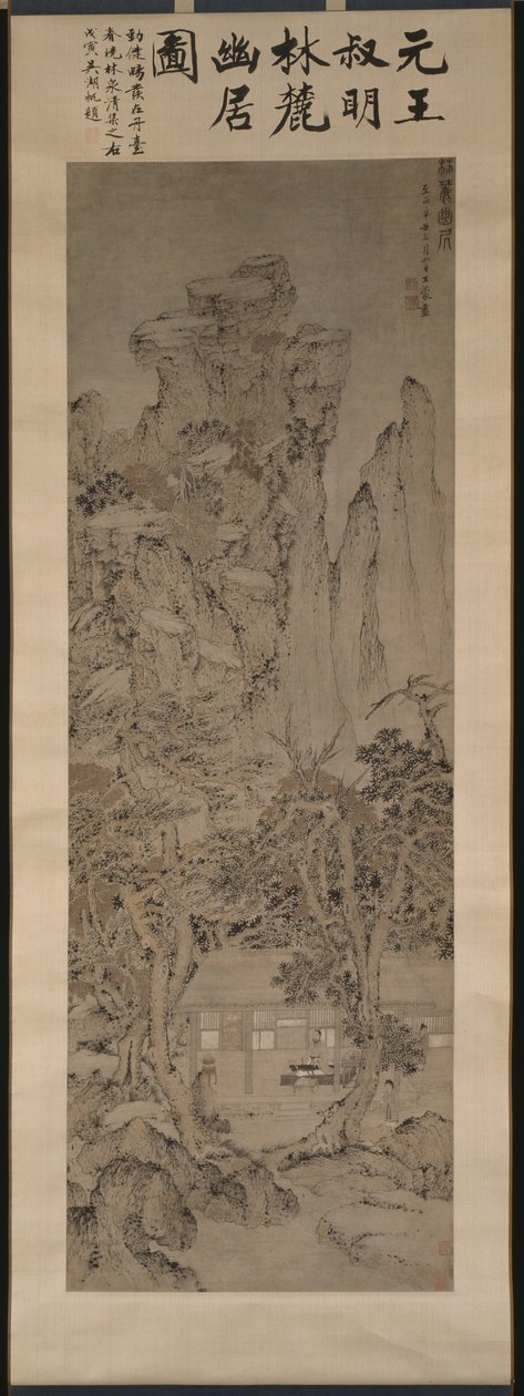 Ciche życie w leśnej polanie 林麓幽居圖 autorstwa Wang Meng