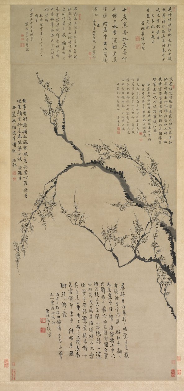 Kwiaty śliwki, 1747. autorstwa Wang Shishen