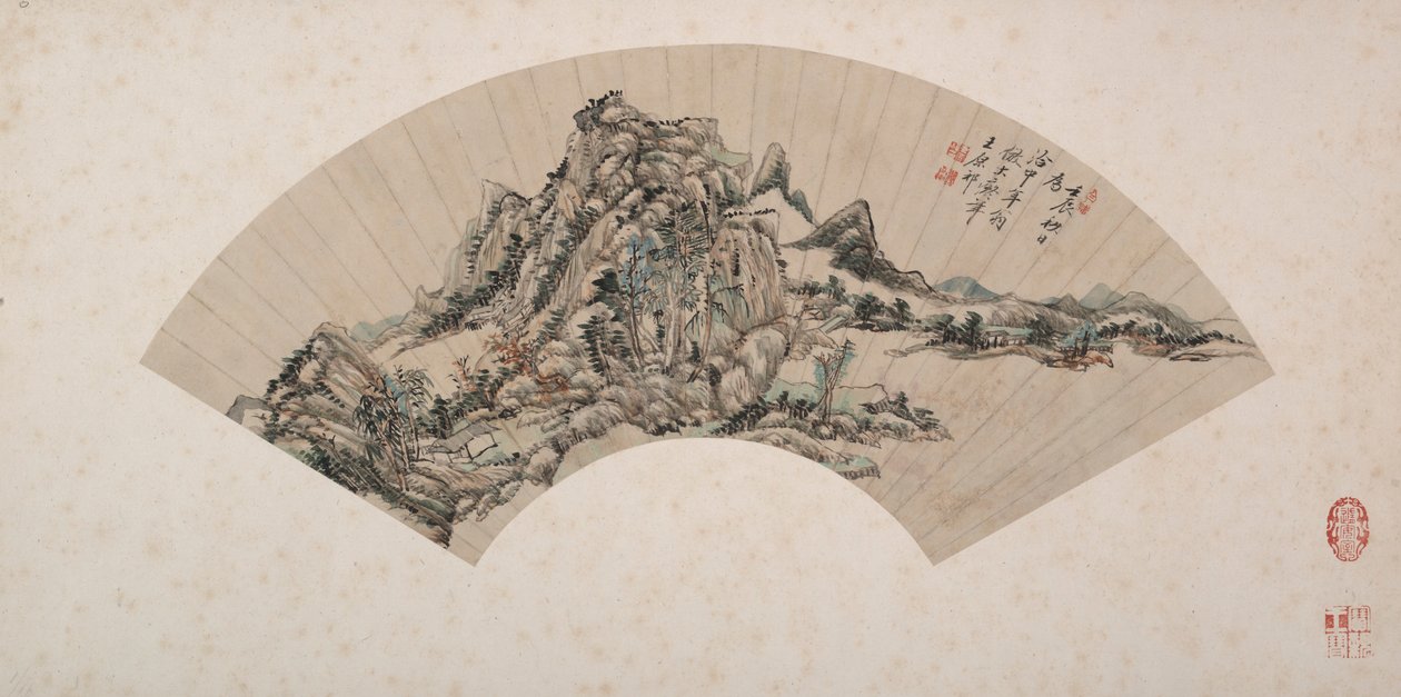 Krajobraz w stylu Huang Gongwang autorstwa Wang Yuanqi