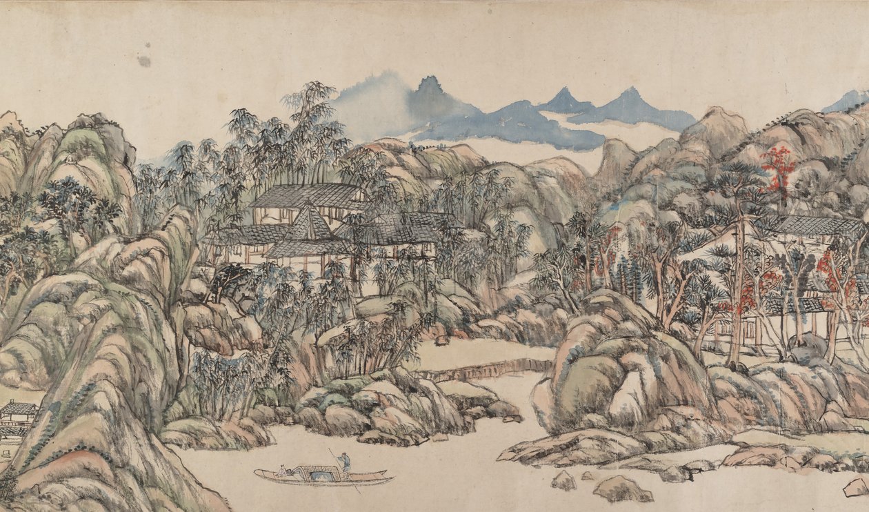 Willa Wangchuan z 1711 roku. autorstwa Wang Yuanqi