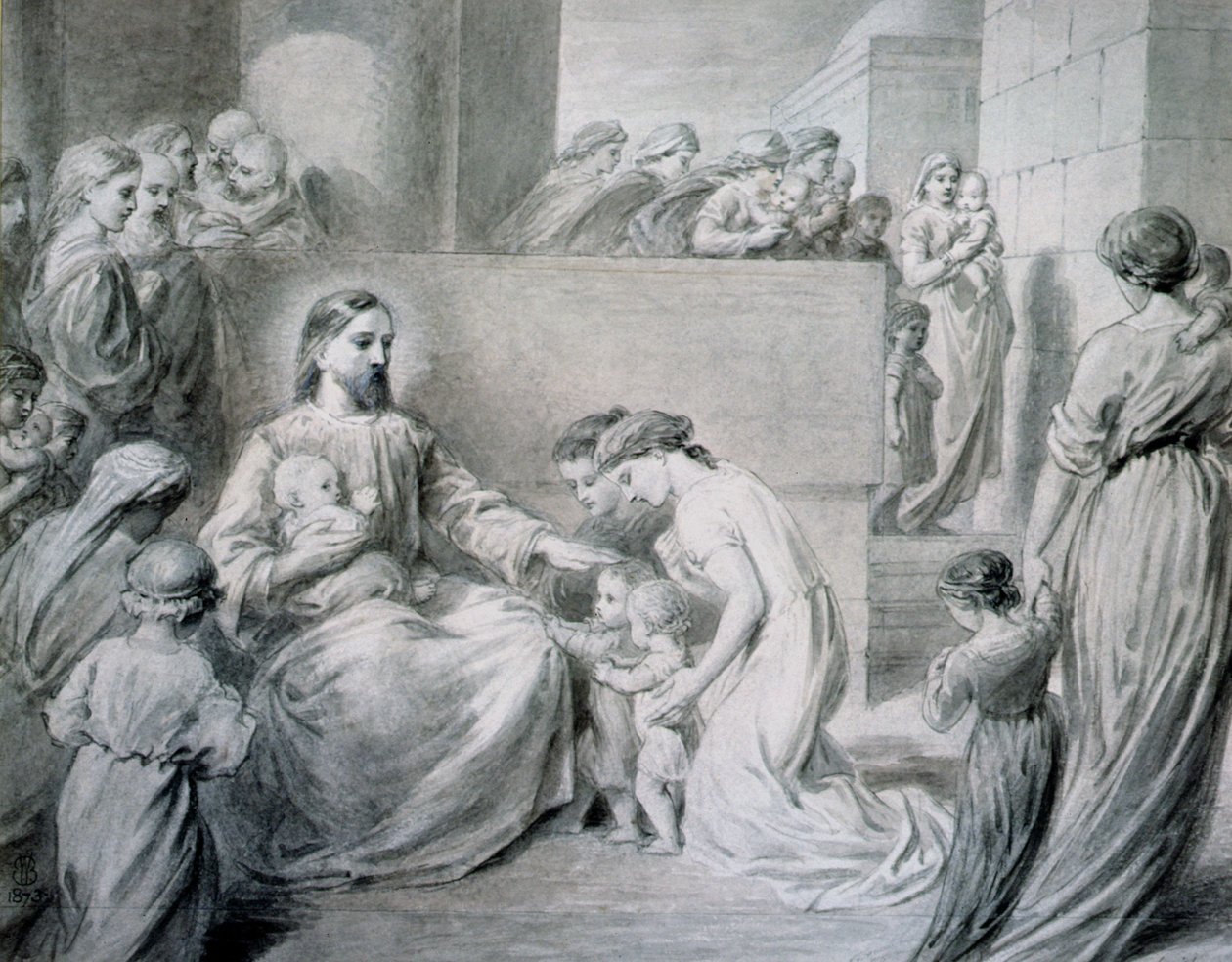 Chrystus błogosławi małe dzieci autorstwa Warwick Brookes