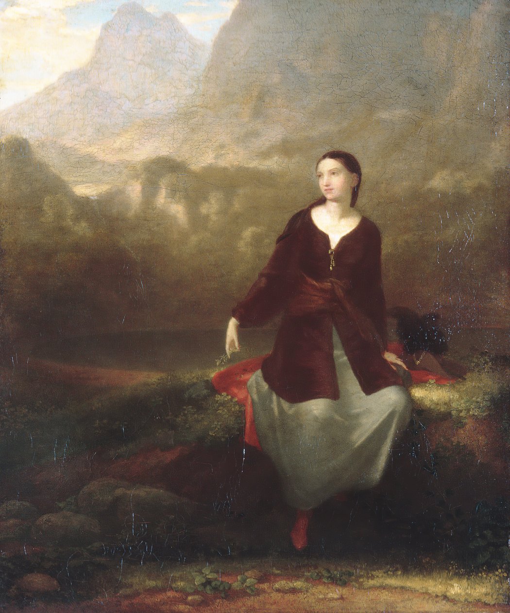 Hiszpanka w zadumie, 1831. autorstwa Washington Allston