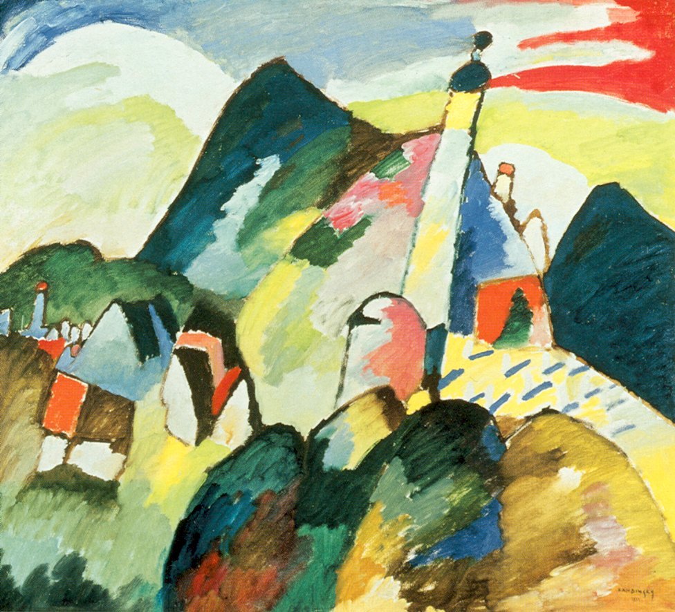 Widok na Murnau z kościołem autorstwa Wassily Kandinsky