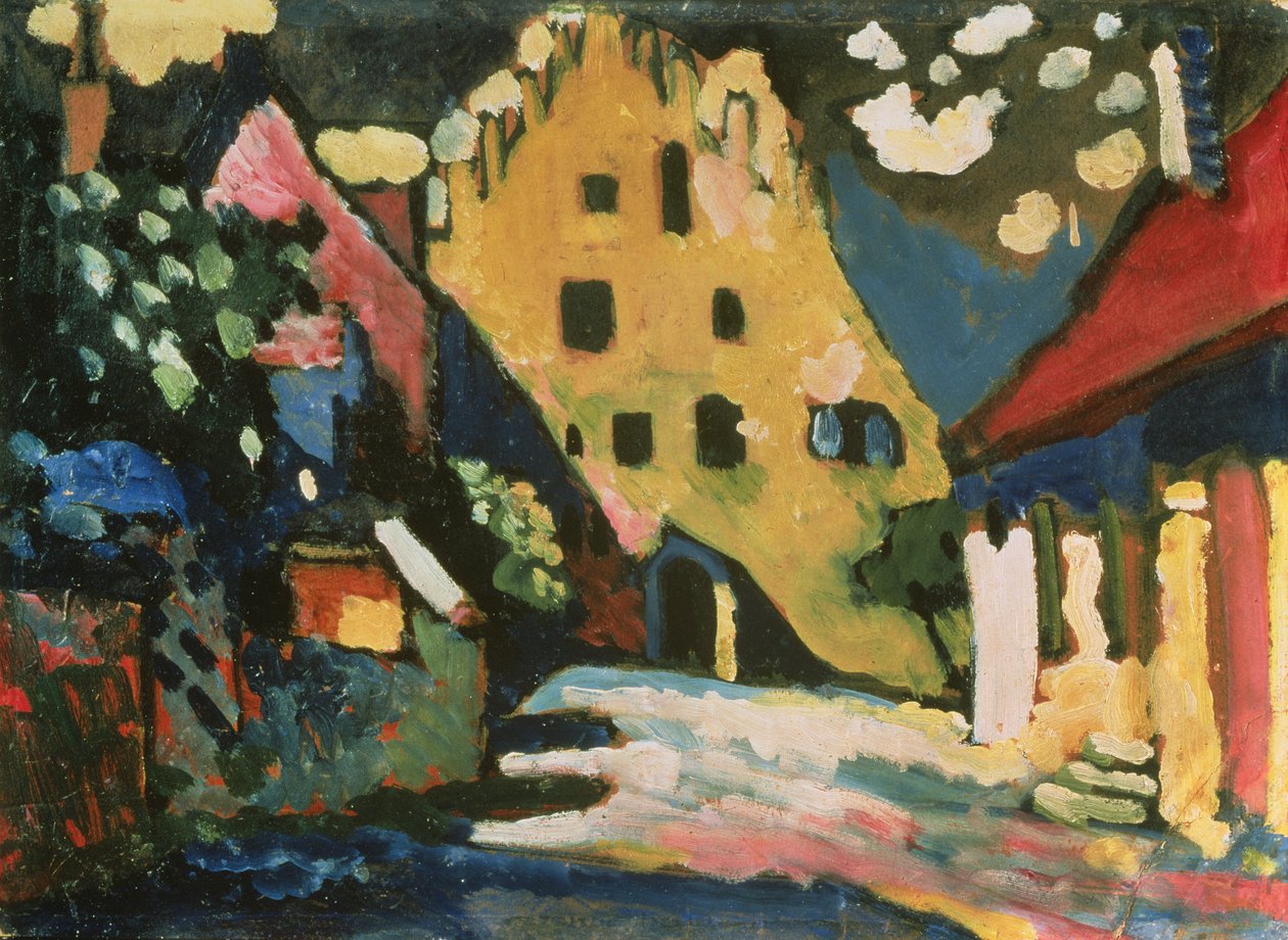Dziedziniec zamkowy, Murnau, 1908 autorstwa Wassily Kandinsky