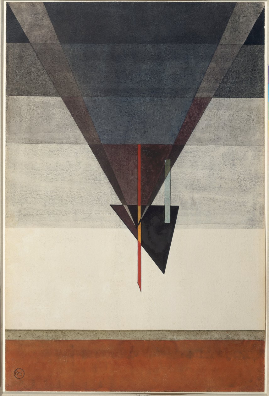 Zejście, 1925 (gwasz i technika mieszana na papierze) autorstwa Wassily Kandinsky