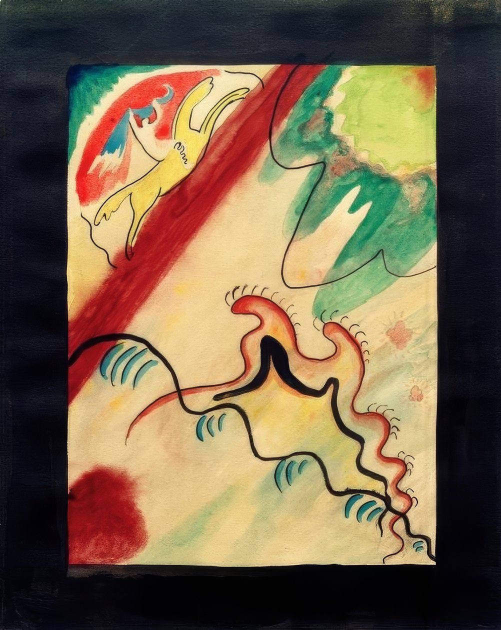 Projekt okładki Almanachu Der Blaue Reiter autorstwa Wassily Kandinsky