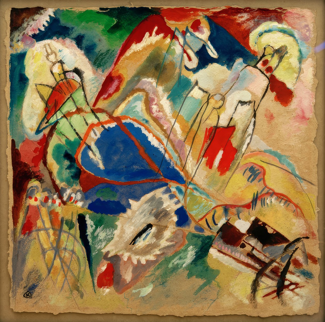 Projekt do improwizacji 30, (armaty) autorstwa Wassily Kandinsky