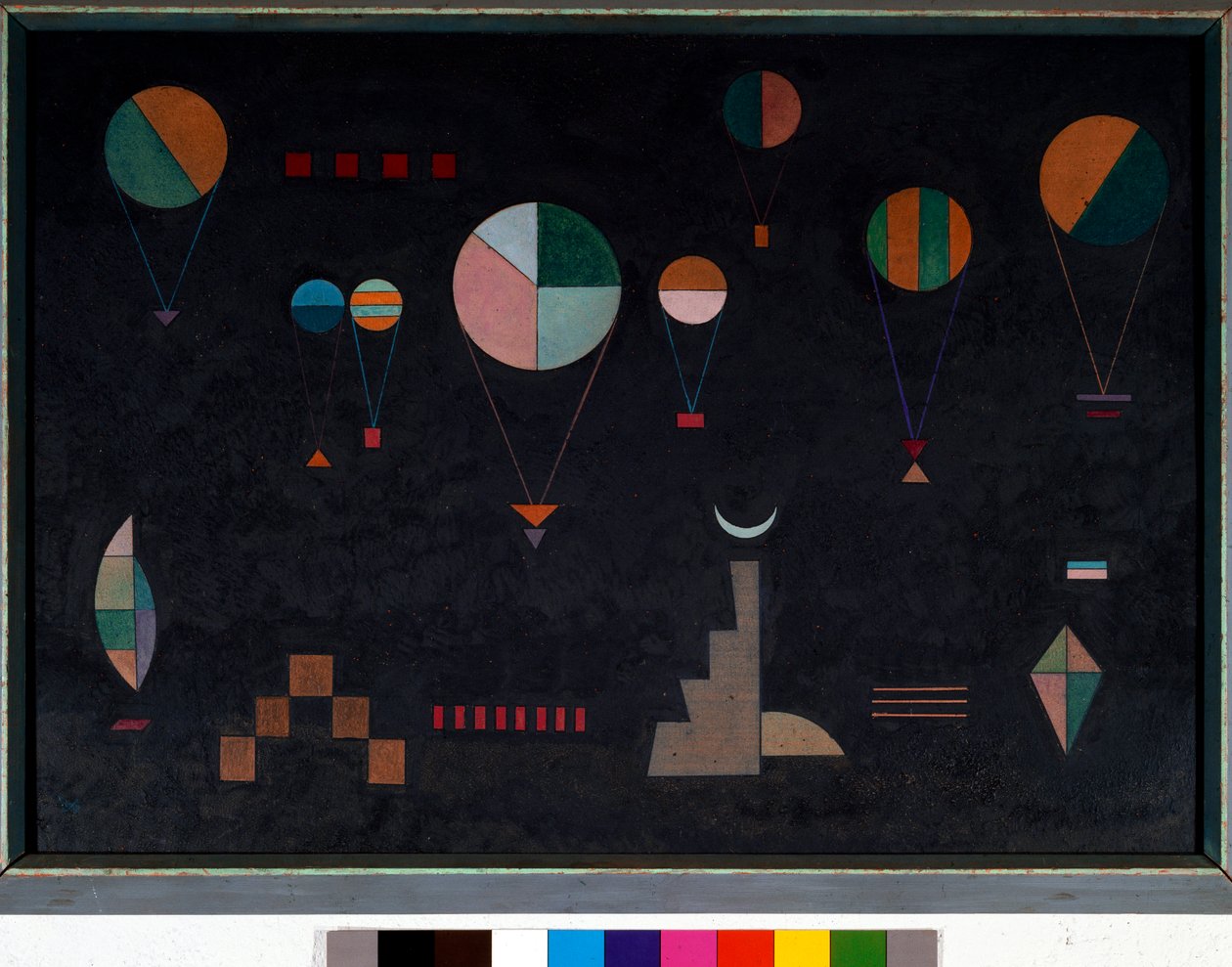 Flach tief Olej na tekturze Vassily Kandinsky (lub Wassily Kandinski lub Kandinskij, 1866-1944). 1930 r. wym. 49x70 cm kolekcja prywatna autorstwa Wassily Kandinsky