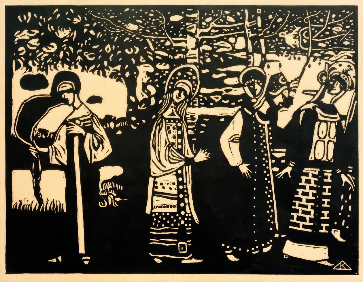 Kobiety w lesie autorstwa Wassily Kandinsky