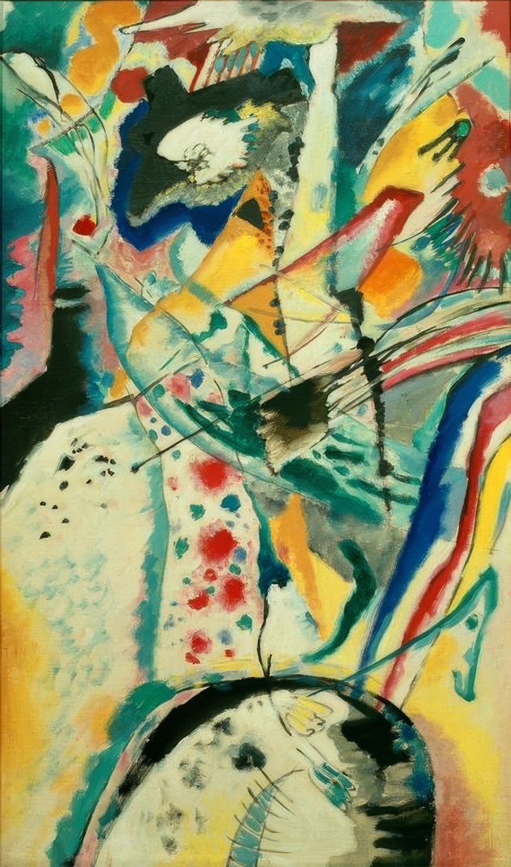 Duże studium do muralu dla Edwina R. Campbella nr 3 autorstwa Wassily Kandinsky