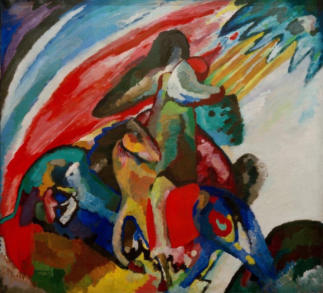 Improwizacja 12 (The Rider) autorstwa Wassily Kandinsky