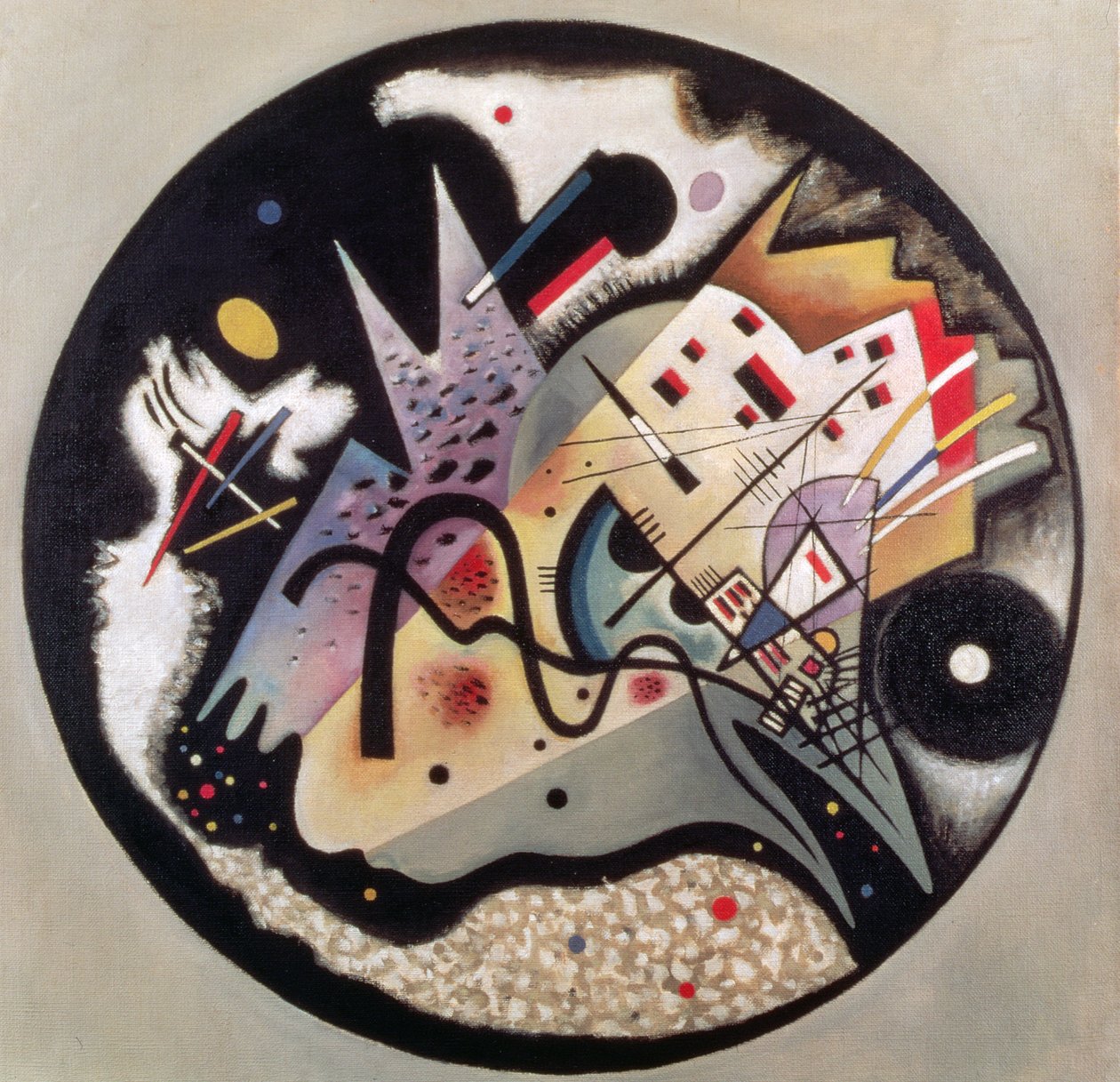W czarnym kręgu, 1923 autorstwa Wassily Kandinsky