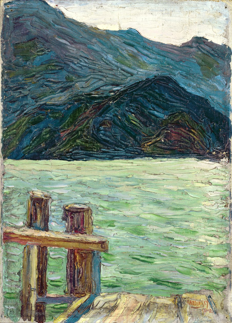 Kochelsee nad zatoką, 1902 autorstwa Wassily Kandinsky