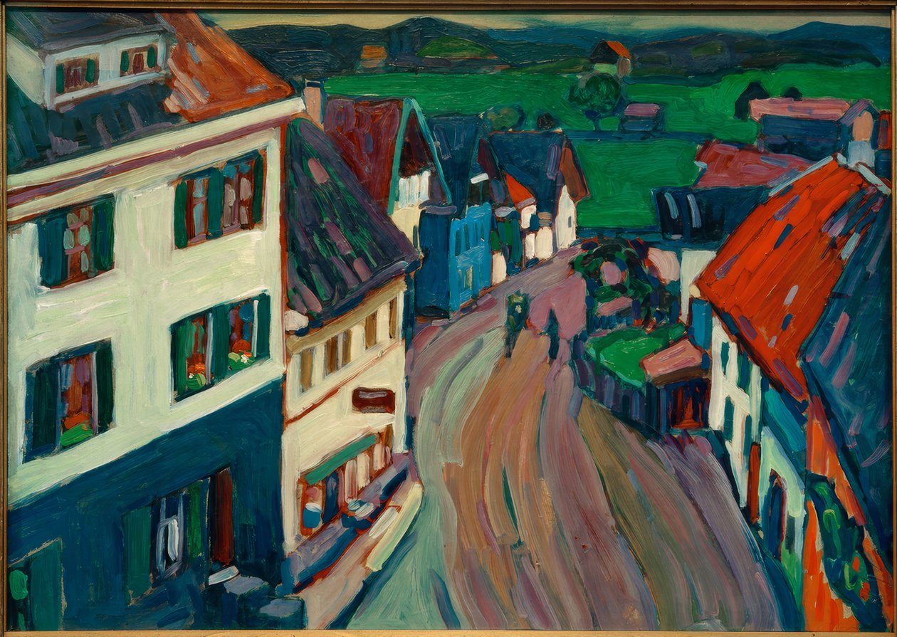 Murnau - widok z okna Griesbräu autorstwa Wassily Kandinsky