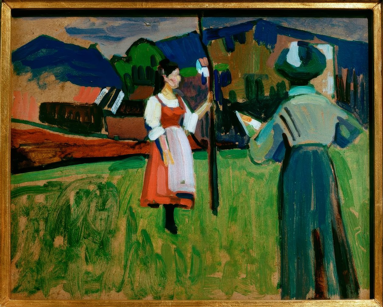 Murnau - Obraz Gabriele Münter autorstwa Wassily Kandinsky