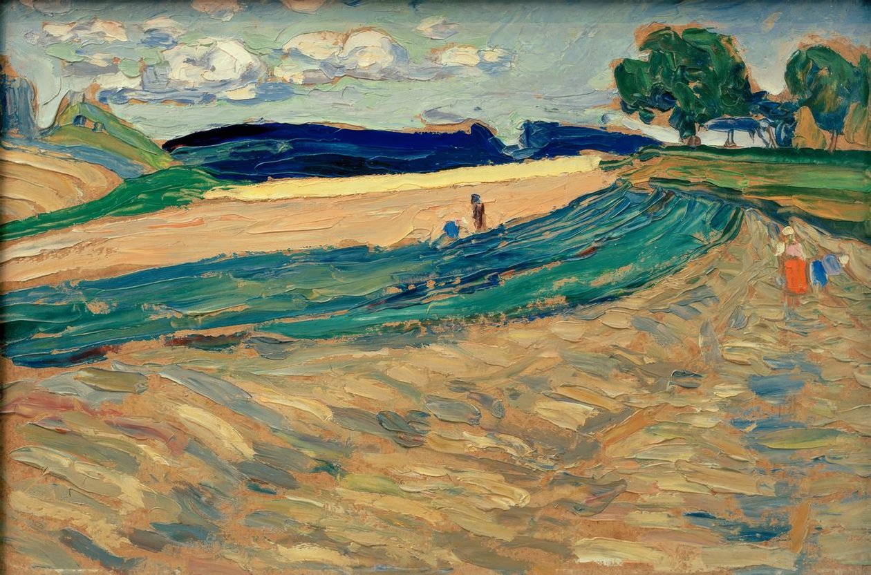 Górny Palatynat - krajobraz z żółtym polem autorstwa Wassily Kandinsky