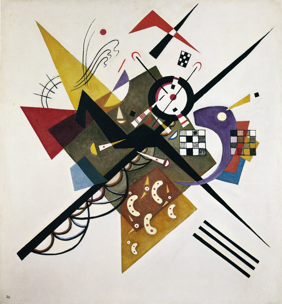 Na białym II, 1923 autorstwa Wassily Kandinsky