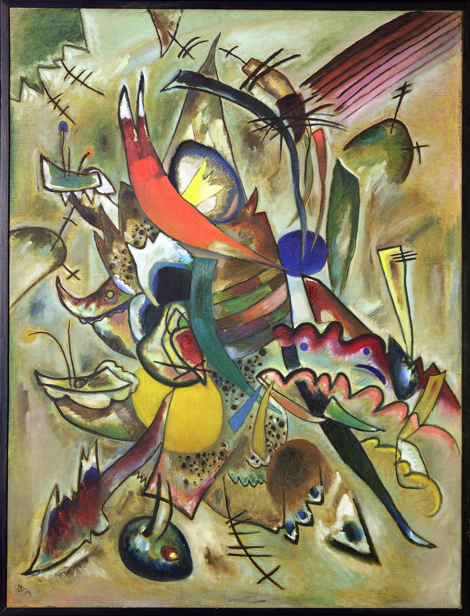 Obraz z punktami, 1919 autorstwa Wassily Kandinsky