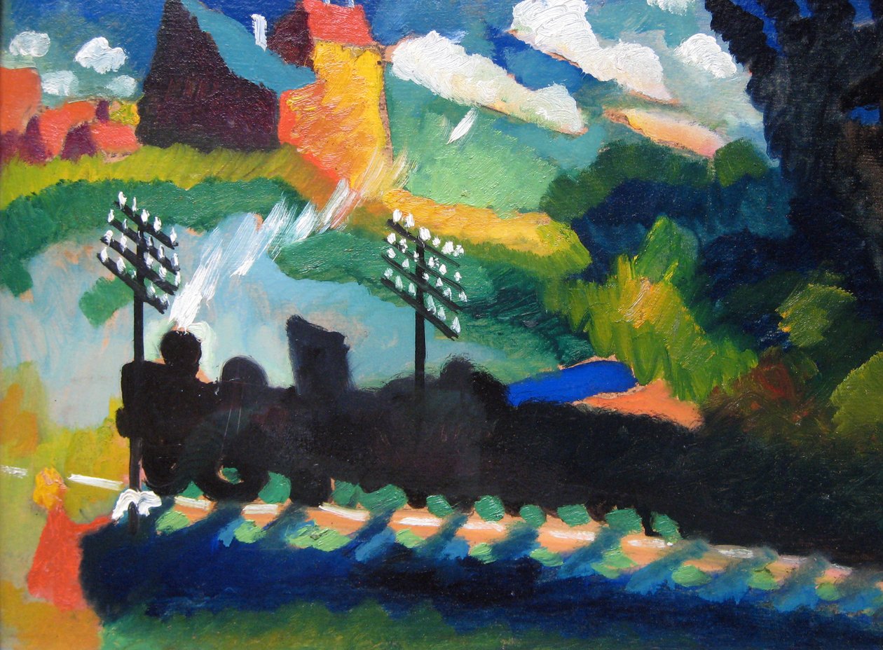 Kolej w Murnau autorstwa Wassily Kandinsky
