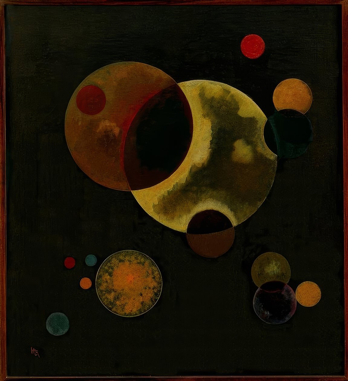 Ciężkie kręgi autorstwa Wassily Kandinsky