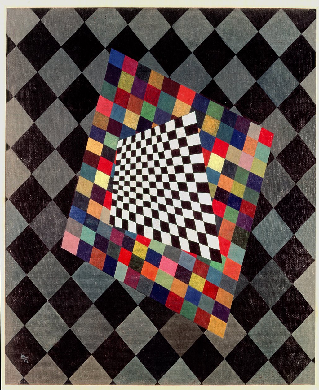 Kwadrat, 1927 (panel) autorstwa Wassily Kandinsky