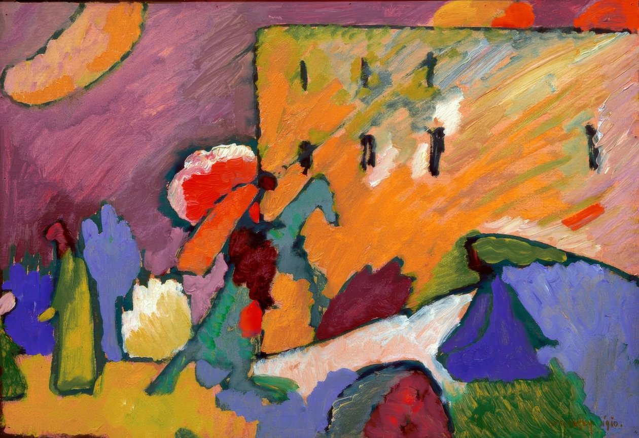 Studium improwizacji 3 (jazda przez most) autorstwa Wassily Kandinsky