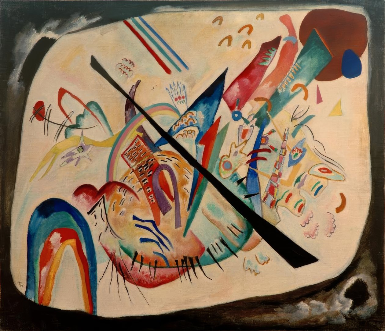 Biały owalny autorstwa Wassily Kandinsky