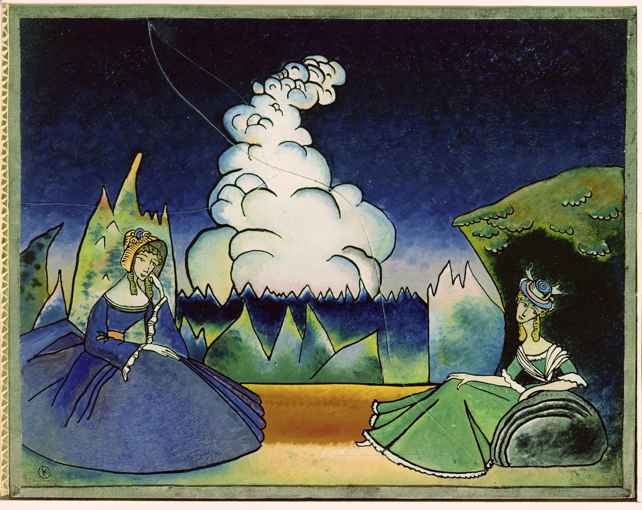 Biała chmura, 1918 autorstwa Wassily Kandinsky