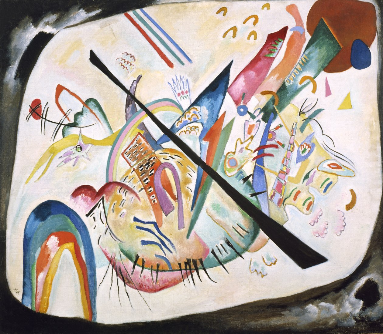 Biały owal, 1919 autorstwa Wassily Kandinsky