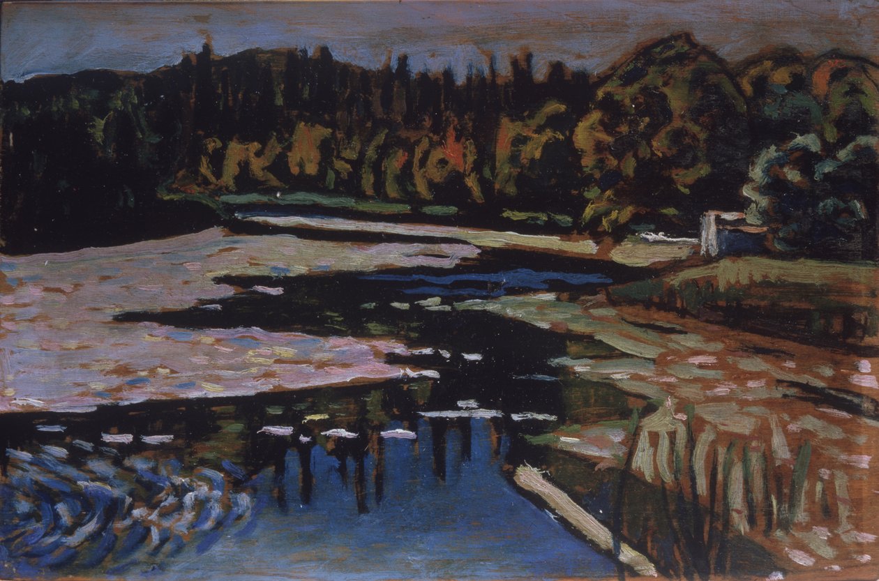 Rzeka jesienią autorstwa Wassily Kandinsky