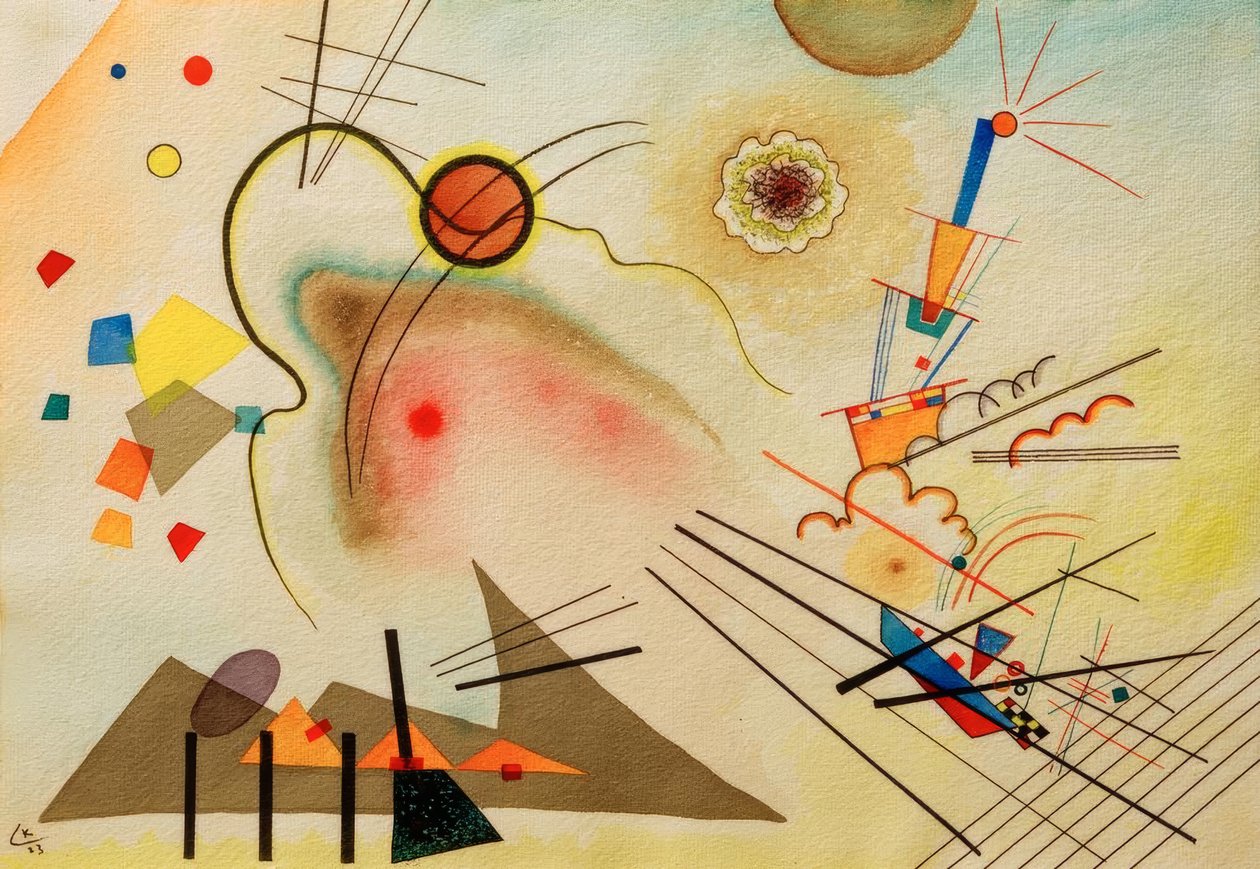 Akwarela numer 606 autorstwa Wassily Kandinsky