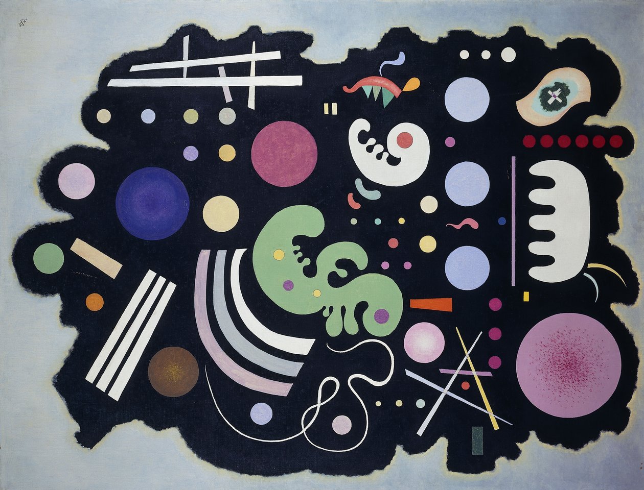 czarny patchwork; Noir Bigarre autorstwa Wassily Kandinsky