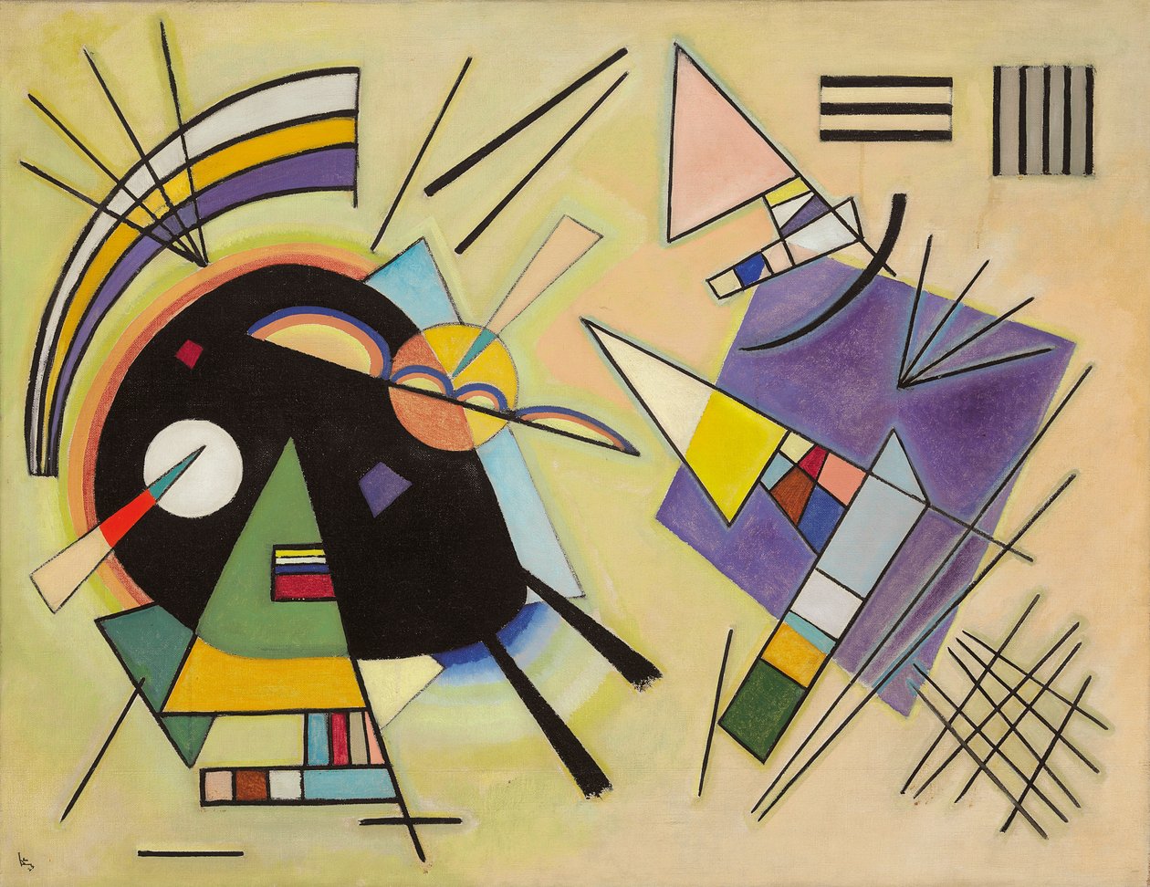 czarny i fioletowy; Czarny i fioletowy autorstwa Wassily Kandinsky