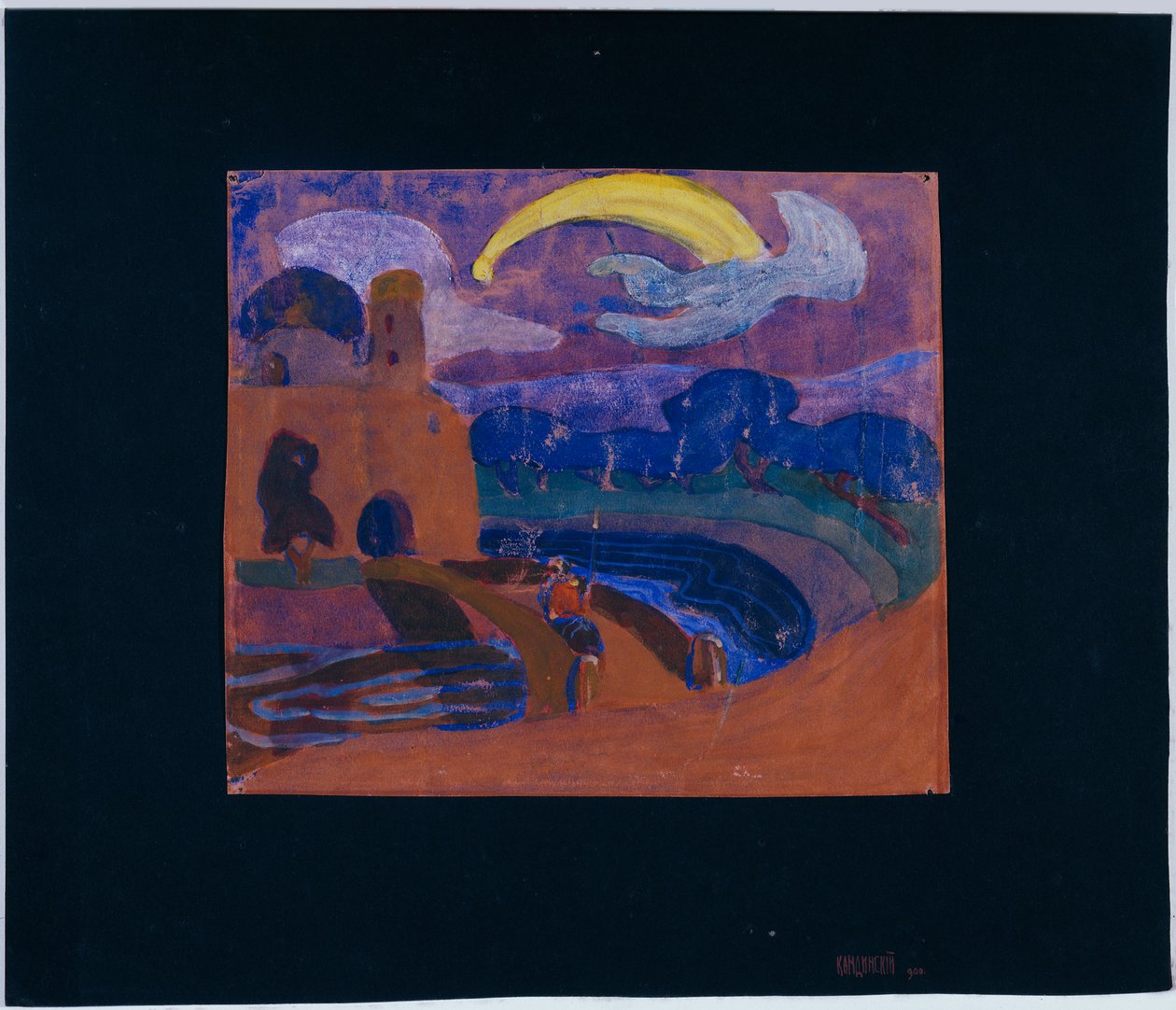 Kometa (Nocny Jeździec?) autorstwa Wassily Kandinsky