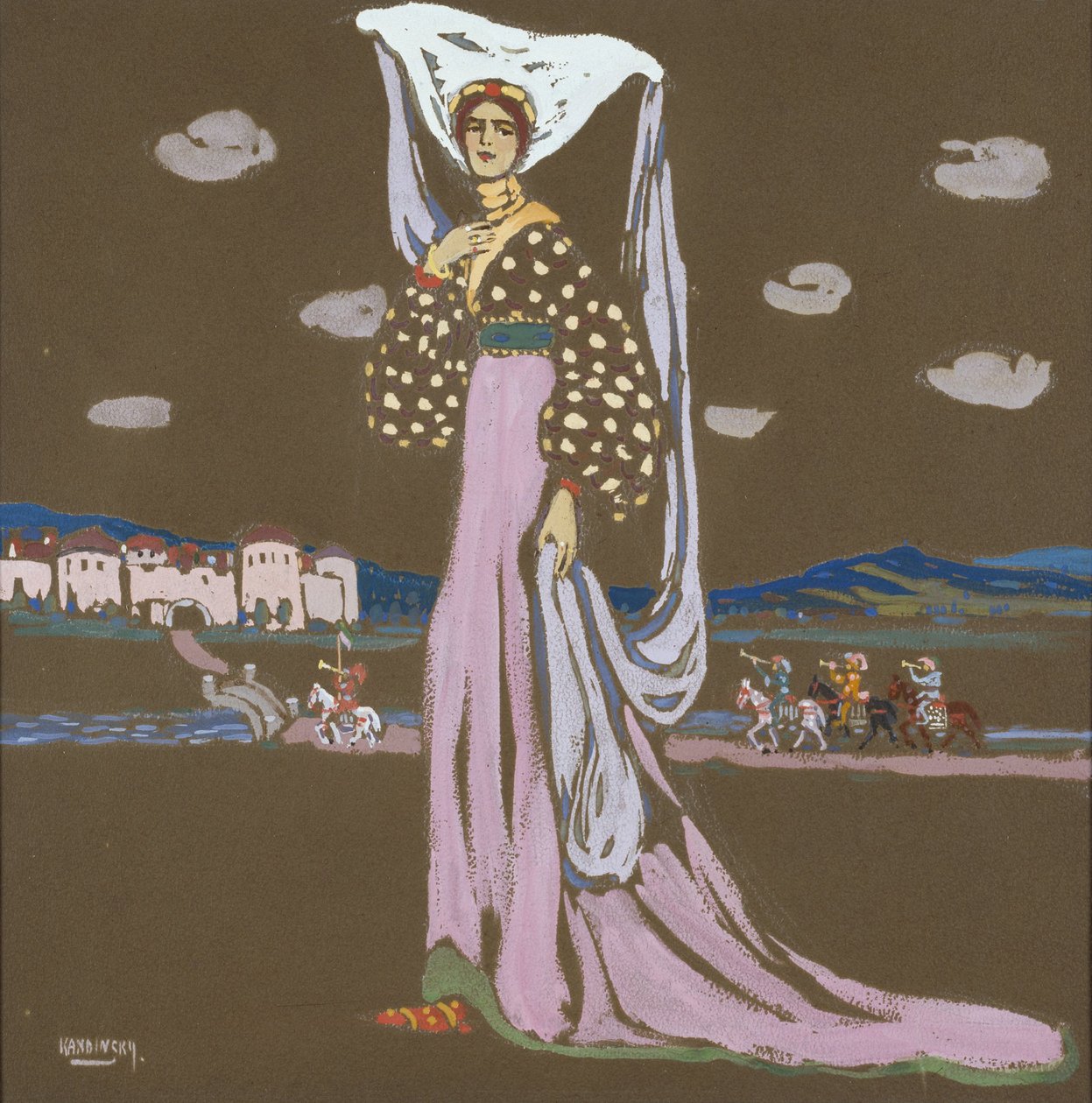 Noc (Krocząca Pani) autorstwa Wassily Kandinsky