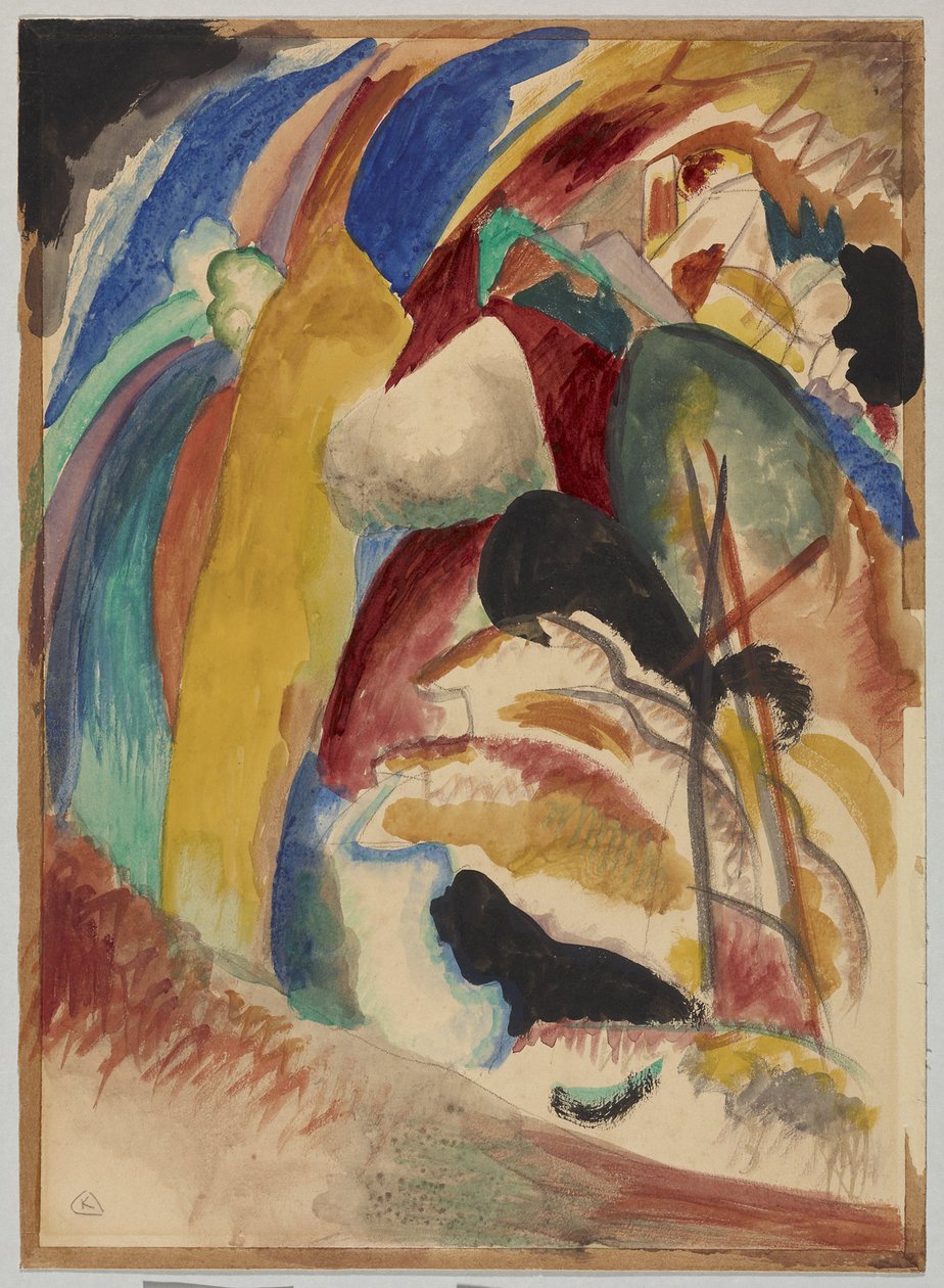 Szkic do „Obrazu z białą formą” autorstwa Wassily Kandinsky