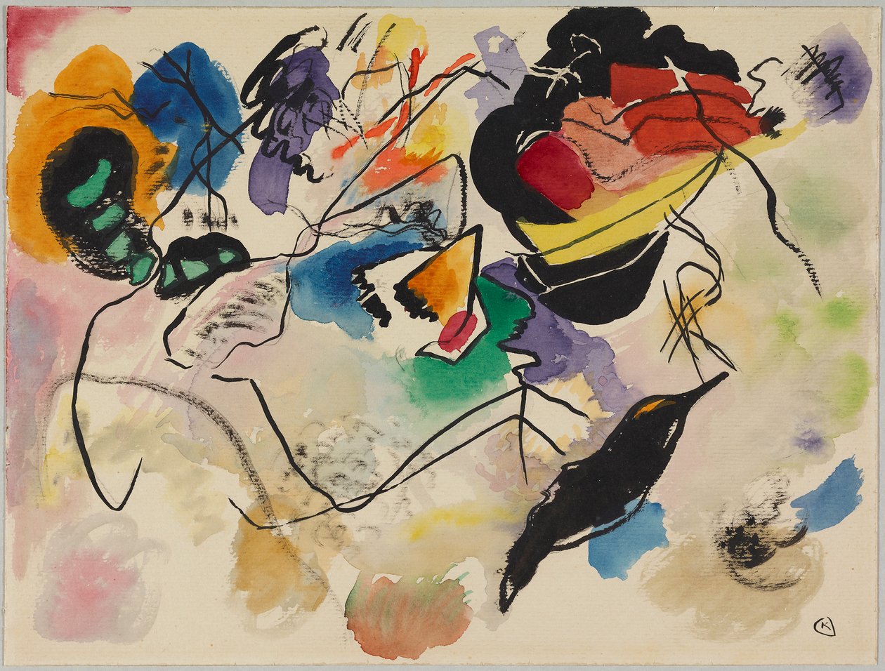 Projekt do „Kompozycji VII” autorstwa Wassily Kandinsky