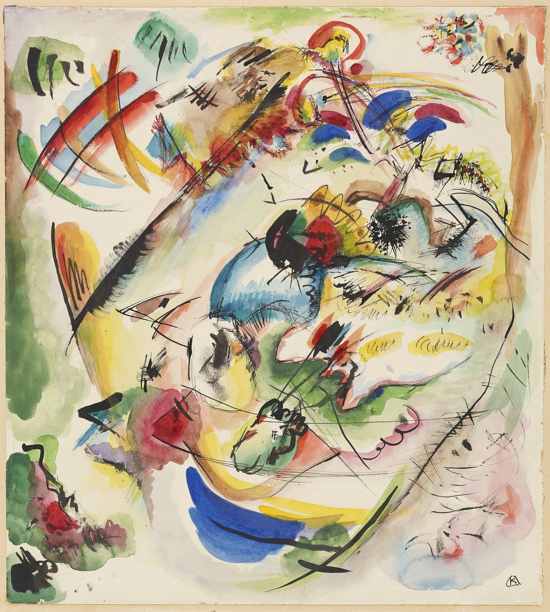 Szkic do „Rozmarzonej Improwizacji” autorstwa Wassily Kandinsky