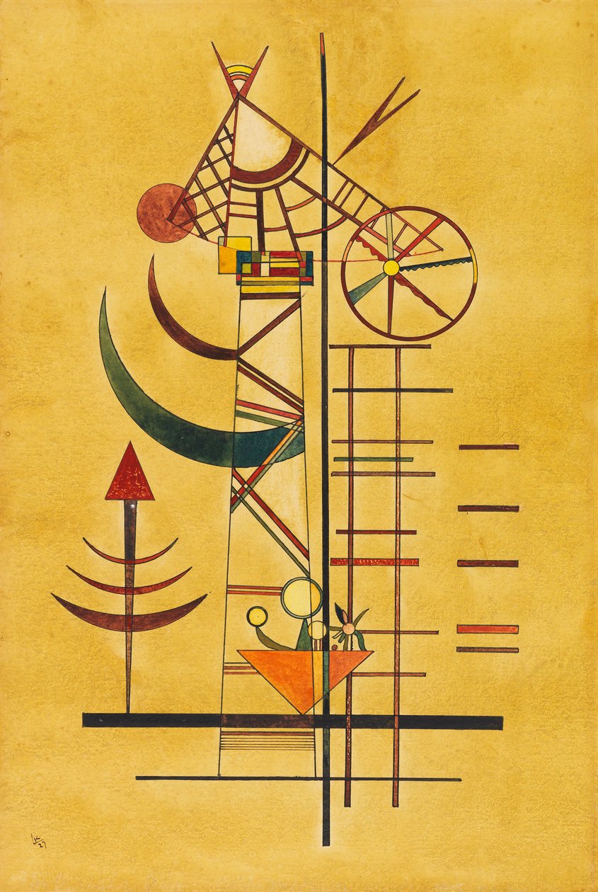 Zakrzywione końcówki, 1927. autorstwa Wassily Kandinsky