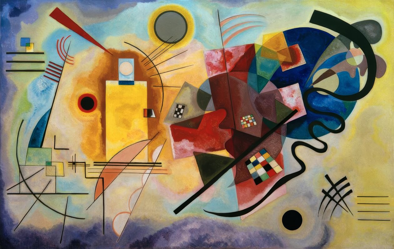 Żółty - Czerwony - Niebieski autorstwa Wassily Kandinsky