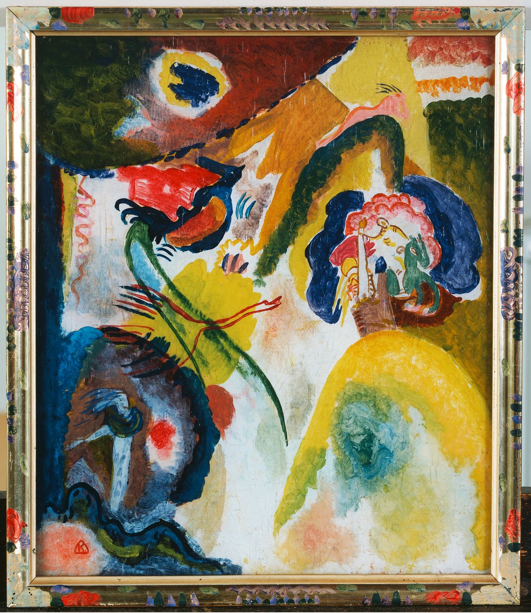 Szklany obrazek z łabędziem autorstwa Wassily Kandinsky
