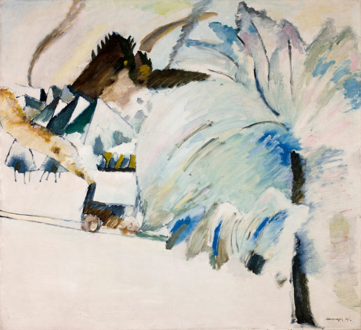 Kandinsky - Pejzaż zimowy, 1911 autorstwa Wassily Kandinsky