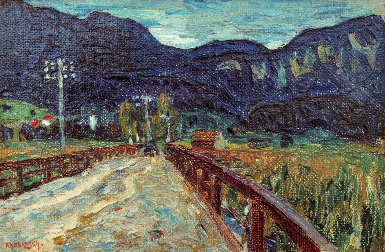 Kochel - Most autorstwa Wassily Kandinsky