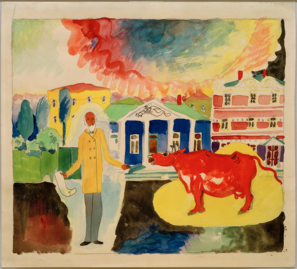 Krowa w Moskwie autorstwa Wassily Kandinsky