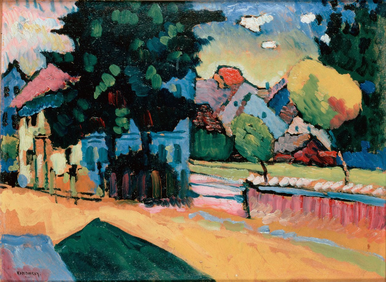 Pejzaż z Zielonym Domem, 1908. autorstwa Wassily Kandinsky