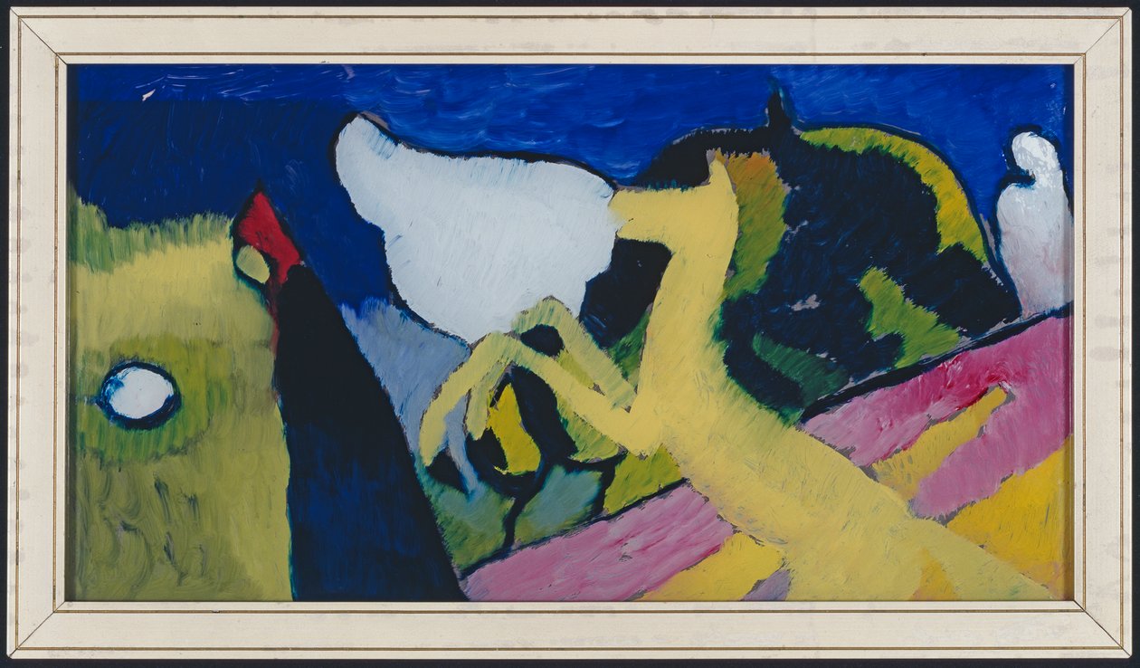 Z żółtym koniem autorstwa Wassily Kandinsky