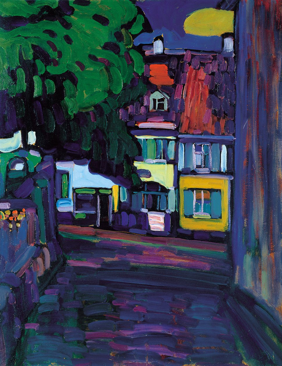 Murnau, Domy w Obermarkt, 1908 autorstwa Wassily Kandinsky