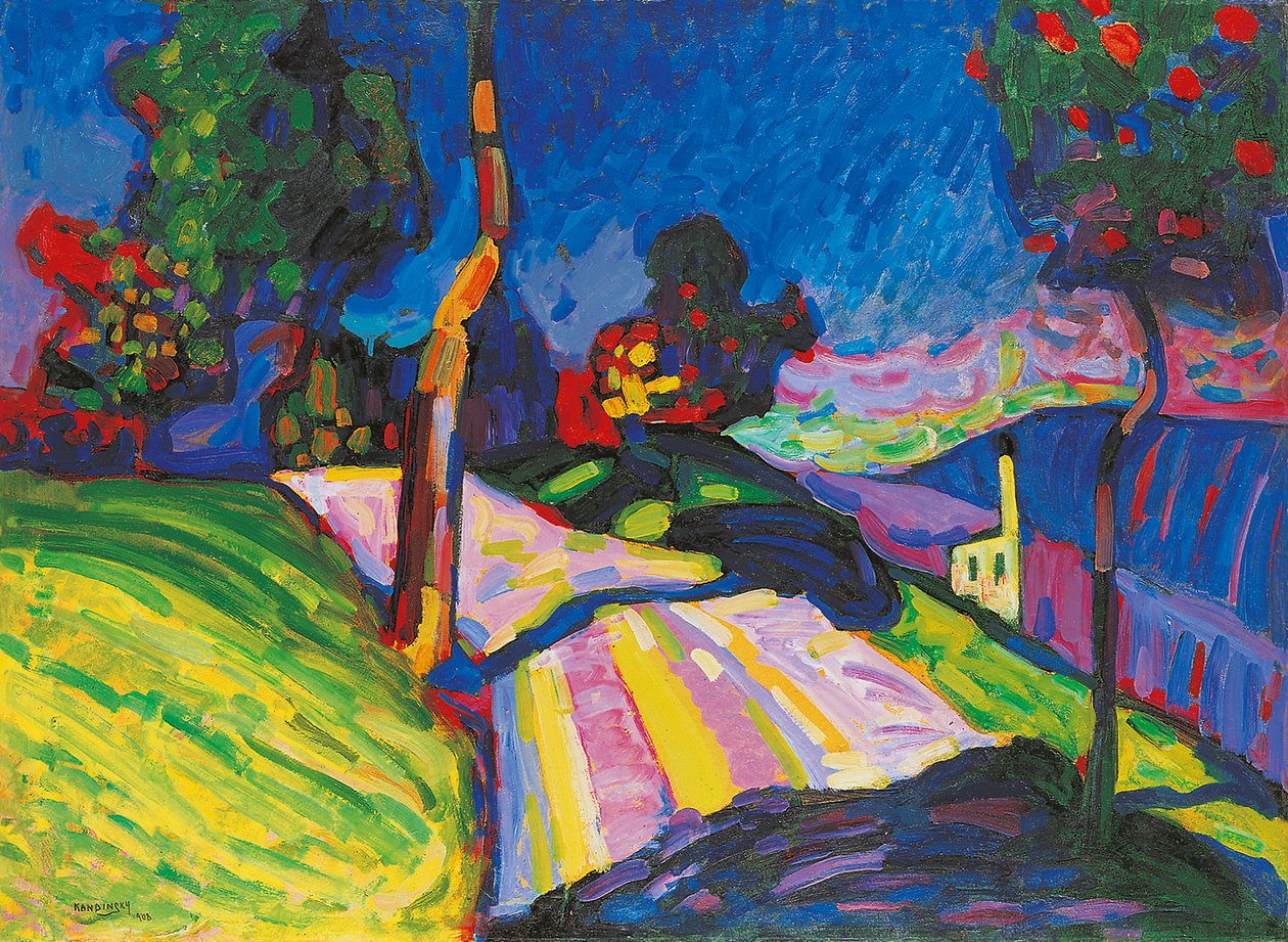 Murnau, Kohlgruberstraße, 1908. autorstwa Wassily Kandinsky